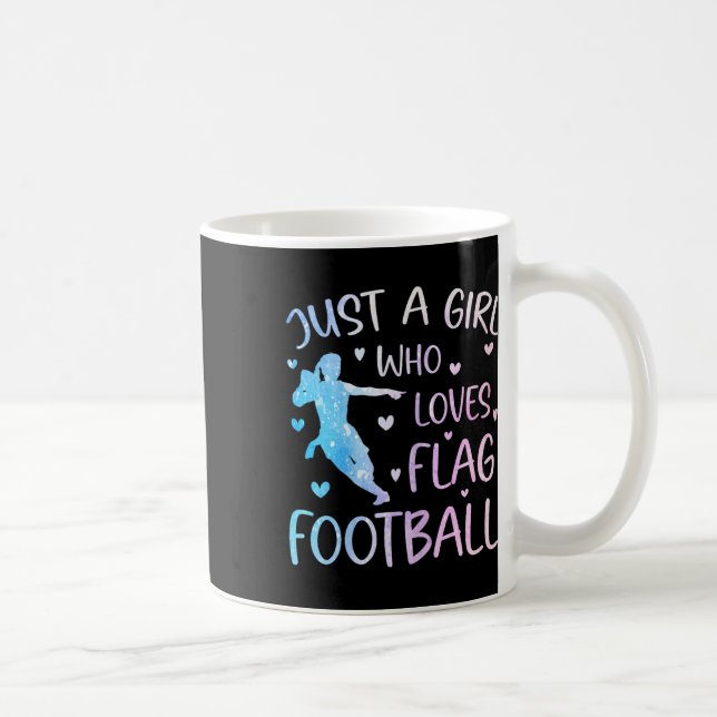 Caneca De Café Só Uma Menina Que Adora A Bandeira De Futebol Engr (Direita)