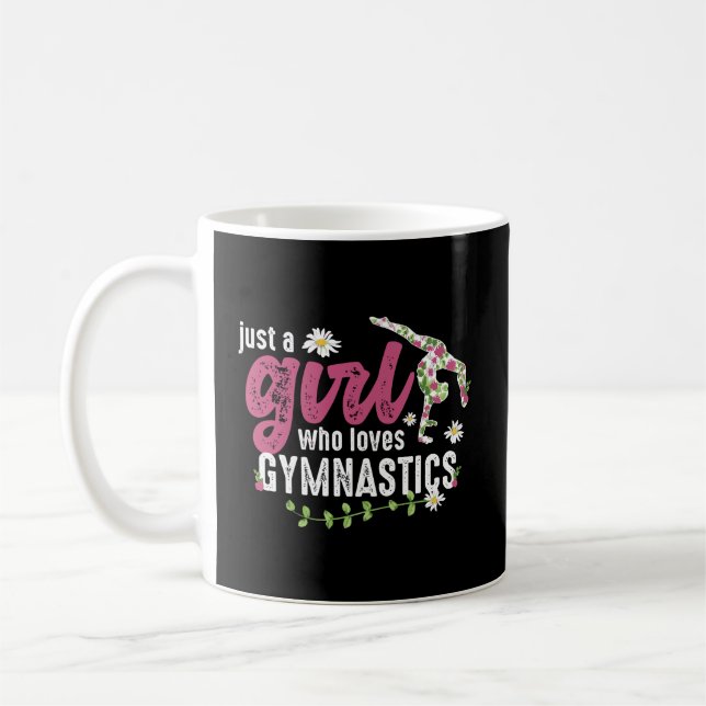 Caneca De Café Só Uma Menina Que Adora Gymnast De Ginástica (Esquerda)
