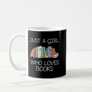 Caneca De Café Só Uma Menina Que Adora Livros Verme Uma Menina En