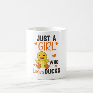Caneca De Café Só Uma Menina Que Adora Patos - Pato De Animais Bo