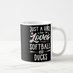 Caneca De Café Só Uma Menina Que Ama Softll E Patos Presente Para