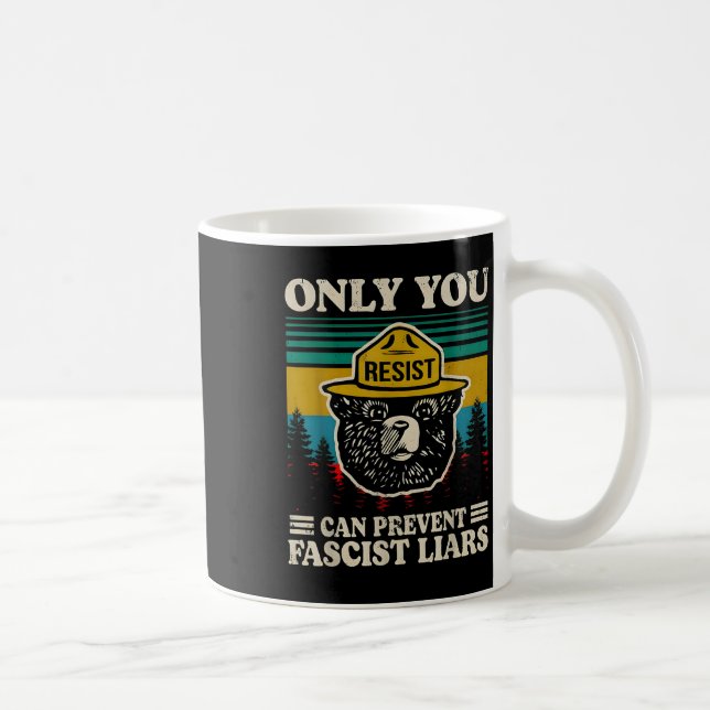 Caneca De Café Só Você Resiste Pode Impedir Mentiras Fascistas (Direita)