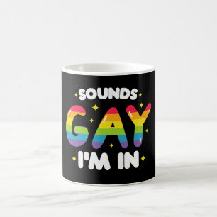 Caneca De Café Soa Gay Estou Dentro Camiseta Divertida Orgulho LG