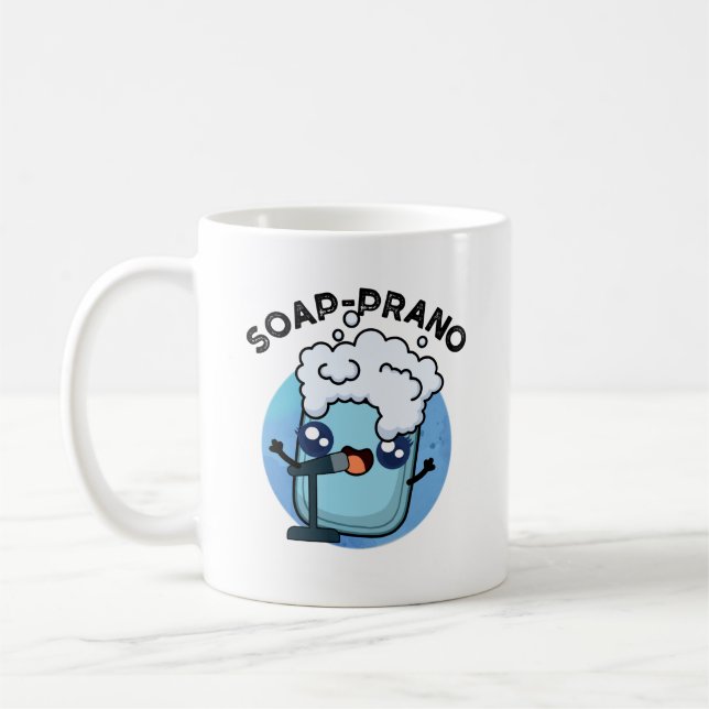Caneca De Café Soap-prano Funny Soprano Soap Pun (Esquerda)