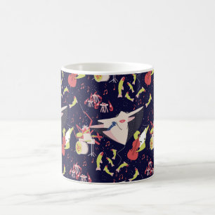 Caneca De Café Sob A Música Musical Sea Marine Animais