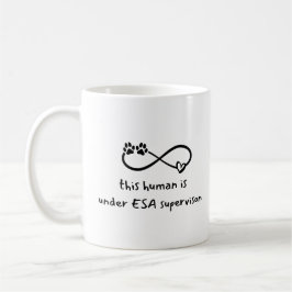 Caneca De Café Sob a supervisão da ESA, Pet Theapist Engraçado