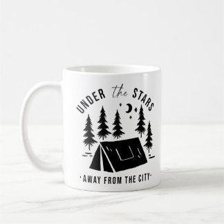 Caneca De Café Sob As Estrelas Longe Da Cidade