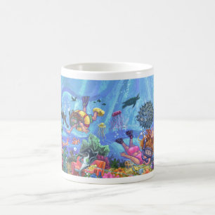 Caneca De Café Sob o mar