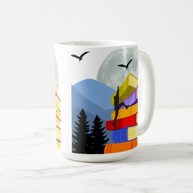 Caneca de Café sobre Alfabetização (Frente Esquerda)