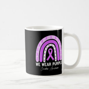 Caneca De Café Sobredosagem da Borboleta Mês Fita Roxa
