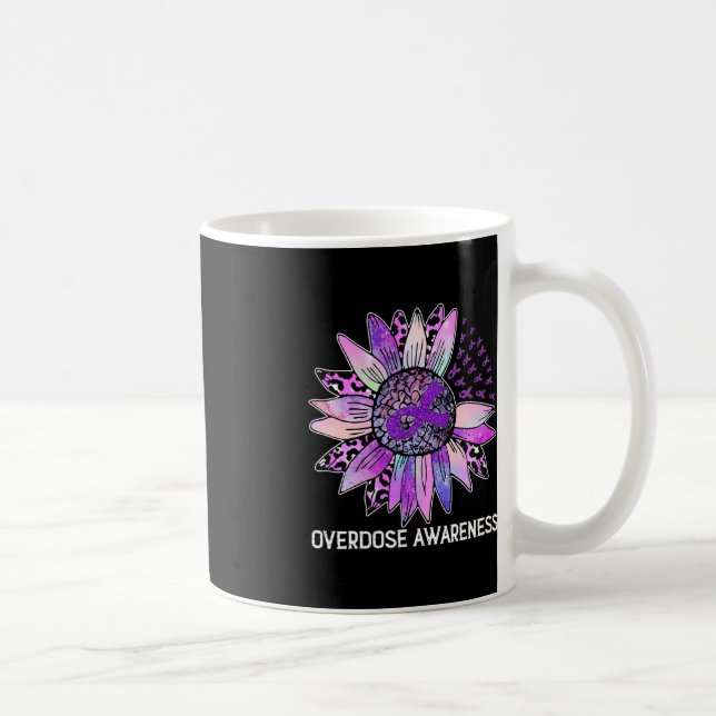 Caneca De Café Sobredosagem de Sunflower Leopardo Mês Roxo (Direita)