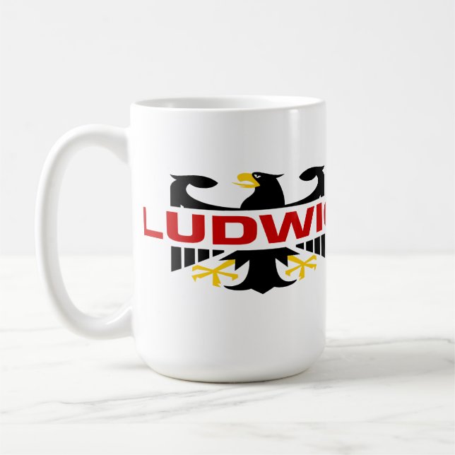Caneca De Café Sobrenome de Ludwig (Esquerda)