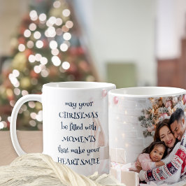 Caneca De Café Sobreposição de Fotografias de Cotação de Natal Co