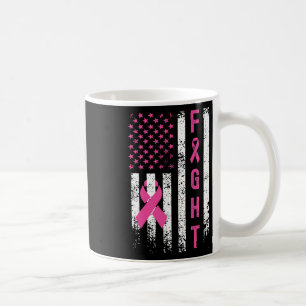 Caneca De Café Sobrevivência da Mama Cancer da Mama Americano Fla
