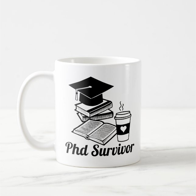 Caneca De Café Sobrevivência de Phd (Esquerda)