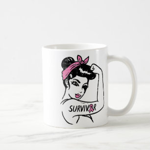 Caneca De Café Sobrevivência do Câncer da Mama no Ribeirão Sensib