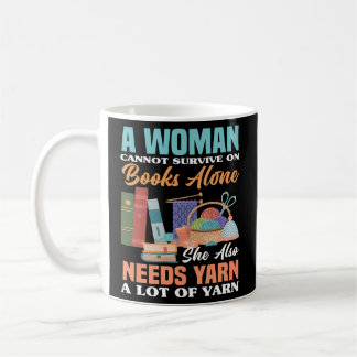 Caneca De Café Sobrevivência Em Books Yarn Knitting