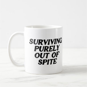 Caneca De Café Sobrevivendo Exclusivamente Fora Da Rota
