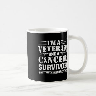 Caneca De Café Sobrevivente ao Câncer Veterano do Exército Dia Mu