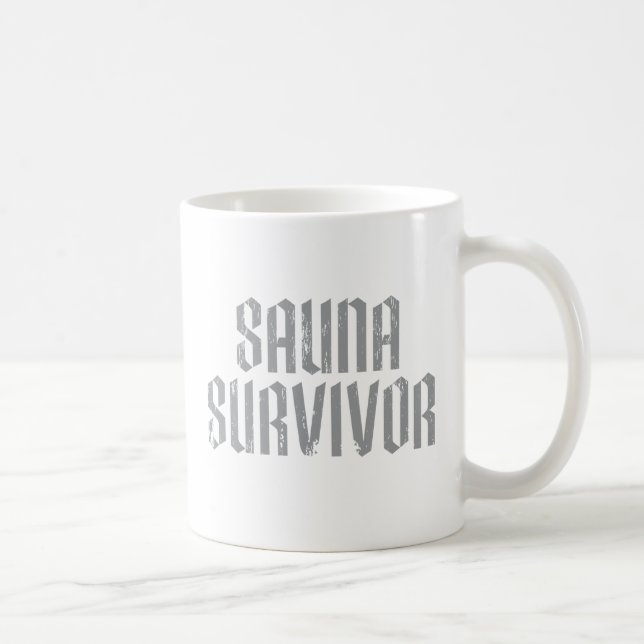 Caneca De Café Sobrevivente da Sauna 06 (Direita)