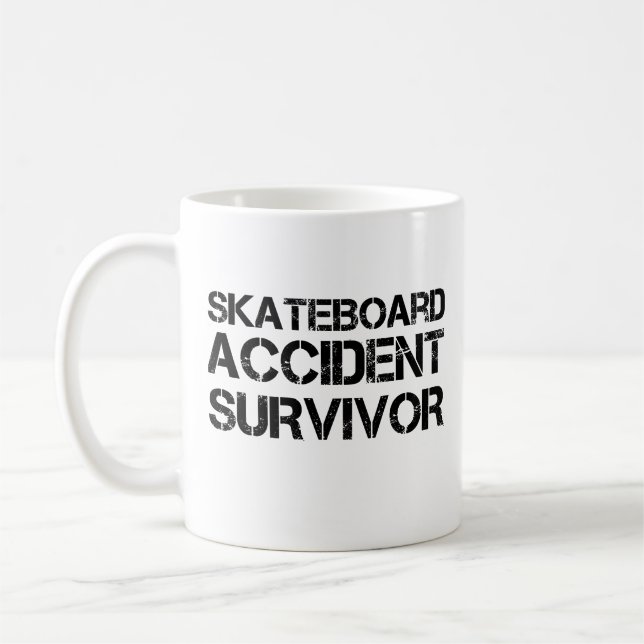 Caneca De Café Sobrevivente de Acidente de skate (Esquerda)