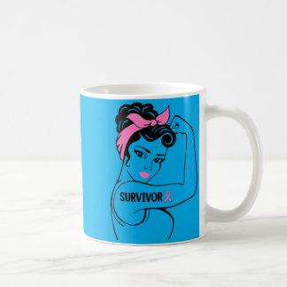 Caneca De Café Sobrevivente de câncer de mama Rosie Riveter nk Co