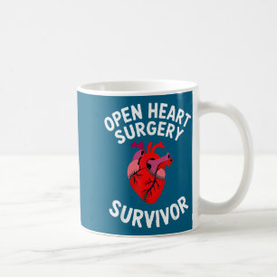 Caneca De Café Sobrevivente de Cirurgia de Coração Aberto Guerrei