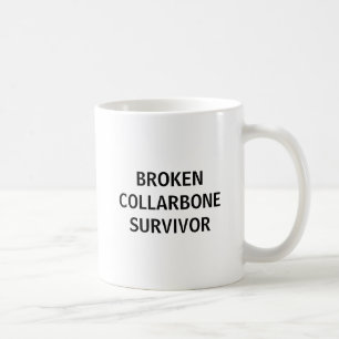 Caneca De Café Sobrevivente de Clavícula Quebrada Colar Clavícula