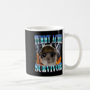 Caneca De Café Sobrevivente de Dor de Barriga Hamster Meme Piada