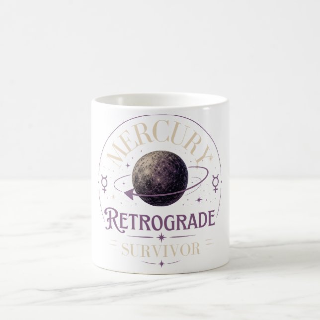 Caneca De Café Sobrevivente de Mercúrio Retrógrado (Centro)