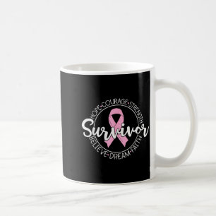 Caneca De Café Sobrevivente Esperança Coragem Força Acredite Sonh