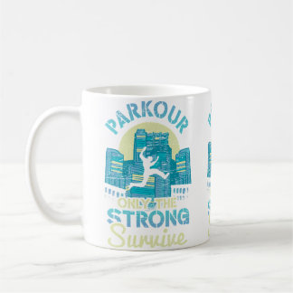 Caneca De Café Sobreviver Corrida Salto Cambalhota Freerunning Ac