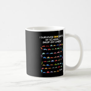 Caneca De Café Sobrevivi A 100 Dias De Linhas De Largura Escolar