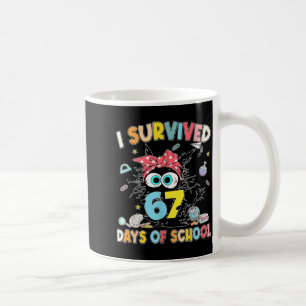 Caneca De Café Sobrevivi a 67 Dias De Escola Professores Gato Pre