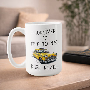 Caneca De Café Sobrevivi à Minha Viagem ao Nyc (Texto Personaliza