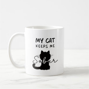 Caneca De Café Sobriedade do Cat Lover