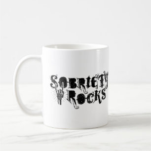 Caneca De Café Sobriety Rocks for Divertimento Lover Sober Rocker