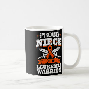 Caneca De Café Sobrinha Orgulhosa de um Guerreiro contra a Leucem