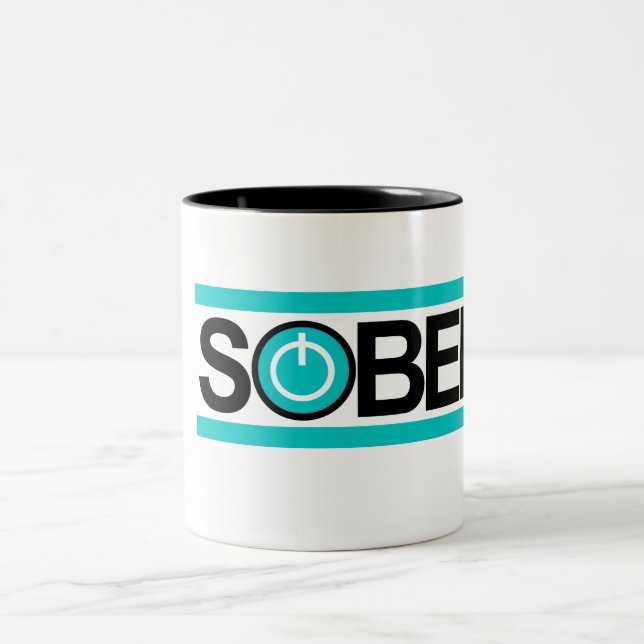Caneca de café sóbrio do botão do poder (Centro)