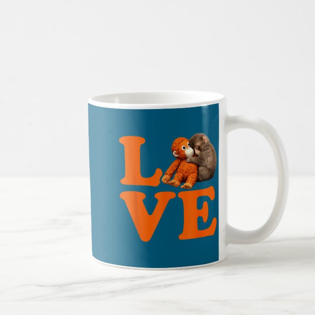 Caneca De Café Socar um macaco fofo  (Direita)