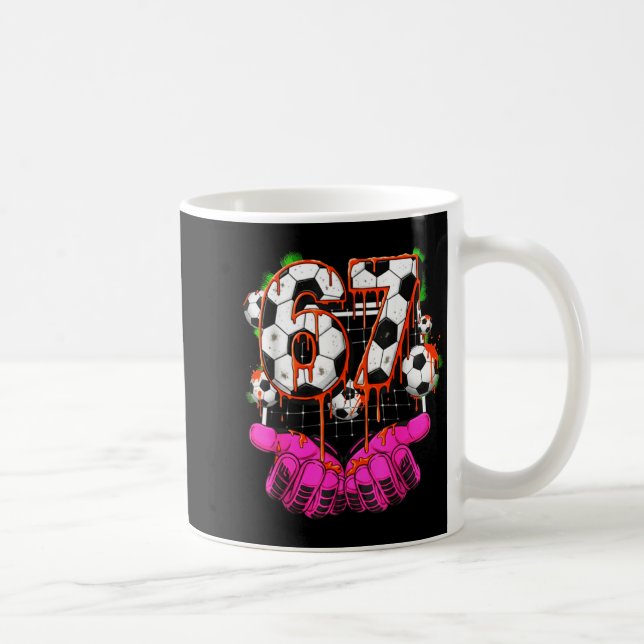 Caneca De Café Soccer 67 Six Seven Funny Gen Alpha Meme Drip Boys (Direita)