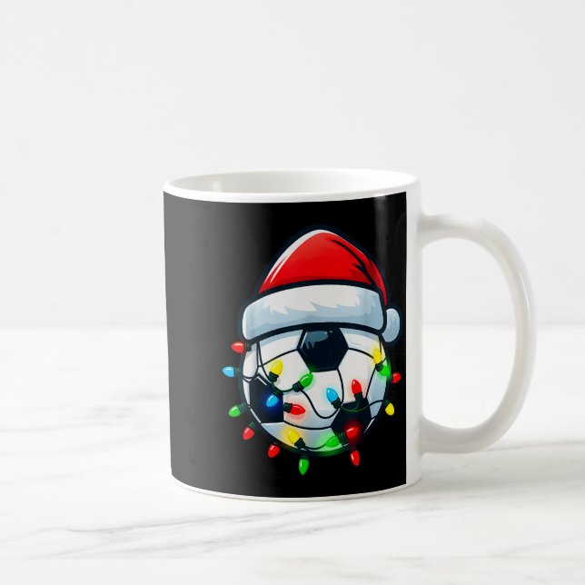 Caneca De Café Soccer Ball Santa Hat Xmas Pajamas Players Toddler (Direita)