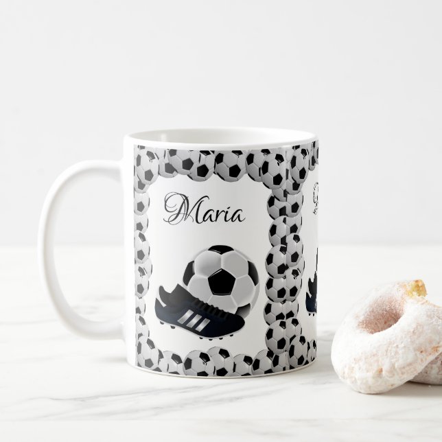 Caneca De Café Soccer Balls Mug (Com Donut)