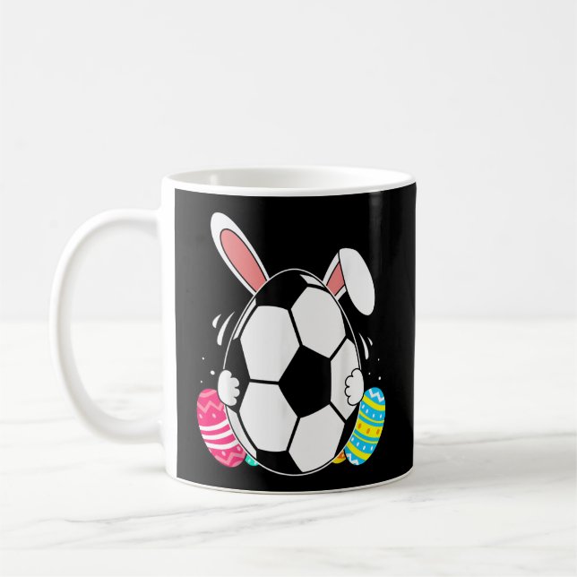 Caneca De Café Soccer Bola Coelhinha Ovos Páscoa Coelho (Esquerda)