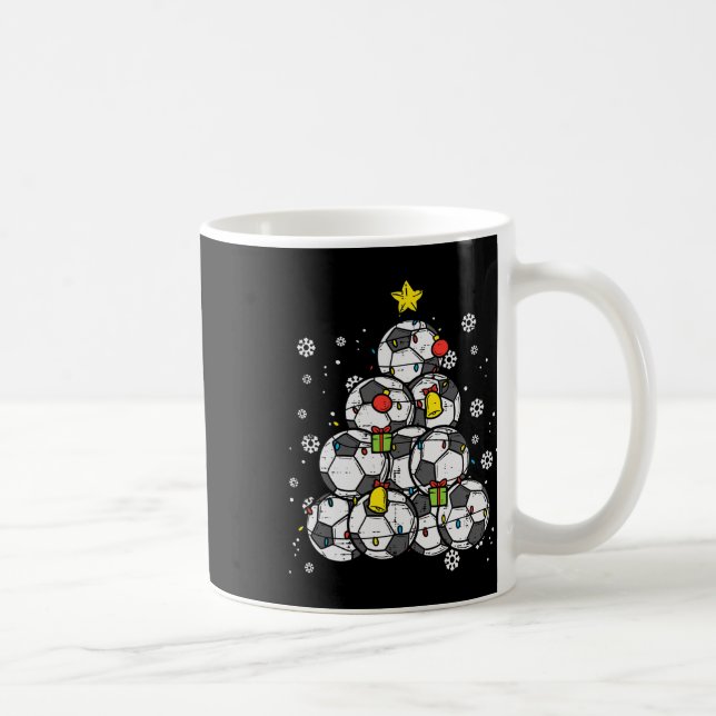 Caneca De Café Soccer Christmas Tree Xmas Player Boys Girls Men W (Direita)