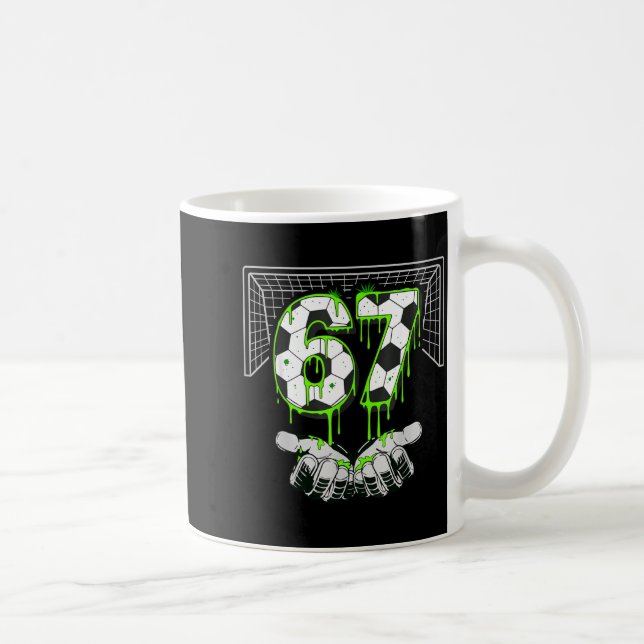 Caneca De Café Soccer Drip Number 67 Boys Soccer Player 67 Footba (Direita)
