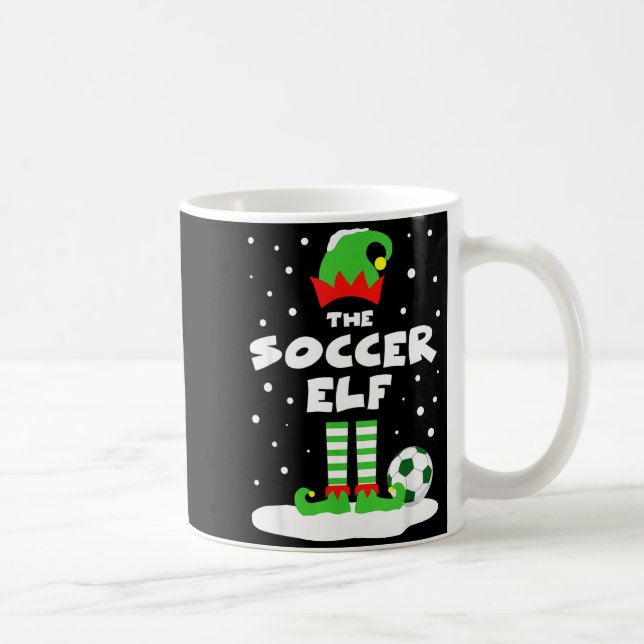Caneca De Café Soccer Elf Matching Group Family Holiday Christmas (Direita)