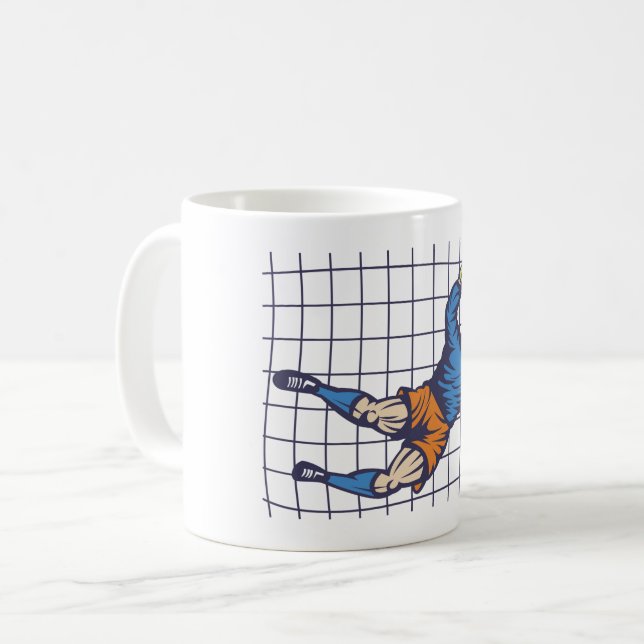 Caneca De Café Soccer Goalie (Frente Esquerda)