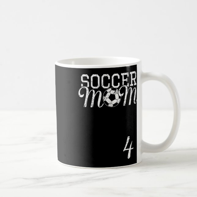 Caneca De Café Soccer Mom Jersey Number 4 Favorite Player #4 Team (Direita)