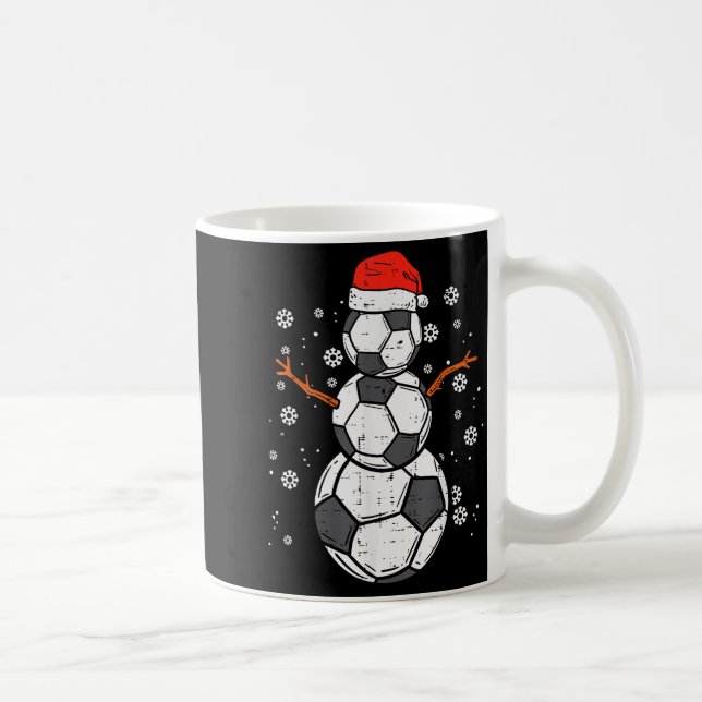Caneca De Café Soccer Snowman Xmas Christmas Srts Boys Girls  (Direita)